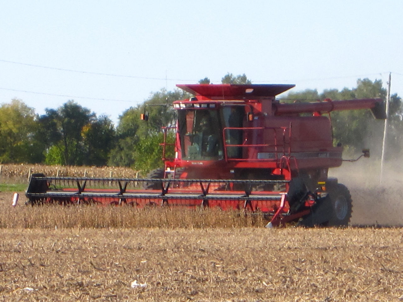 Soybean harvest.